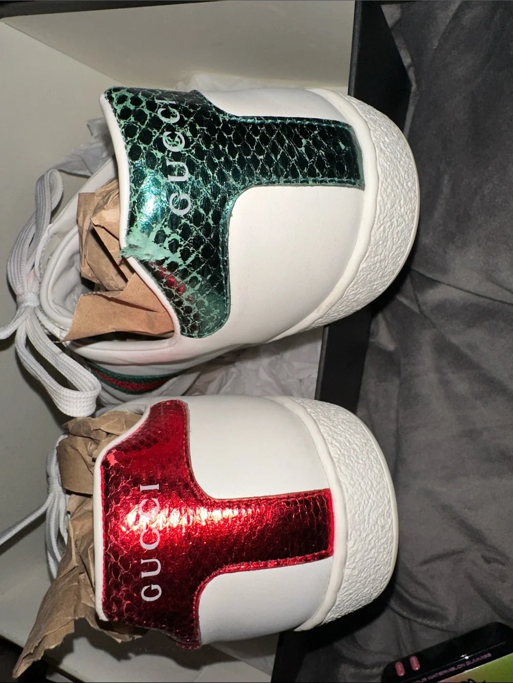 Gucci: “New Ace” Snake Tennis Shoes 🐍